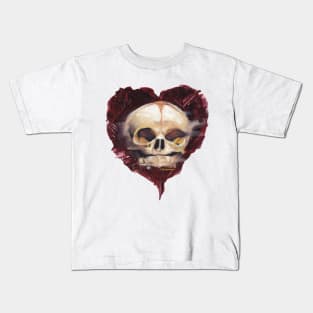 Ansekenamun - Heart Baby skull Kids T-Shirt